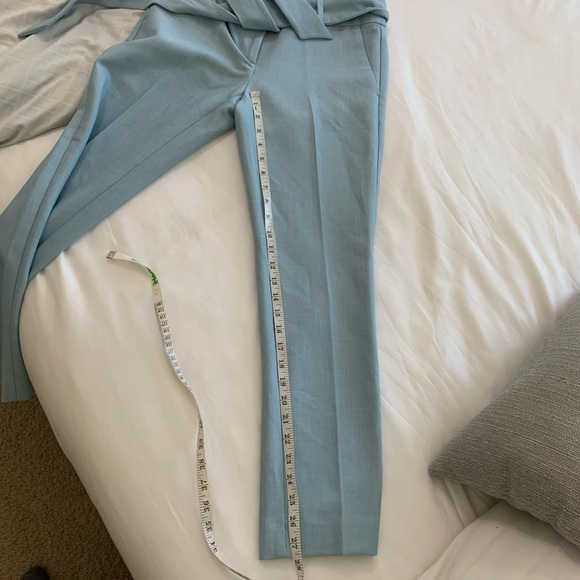Baby blue LOFT marisa tie waist pants cropped - Picture 7 of 8